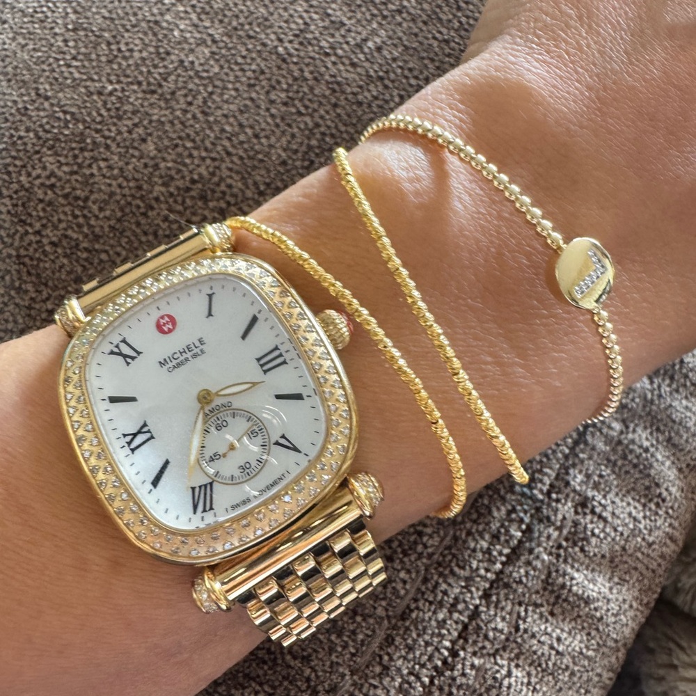 Exquisite Solid 18K Gold Beaded Bangle – Everyday Elegance